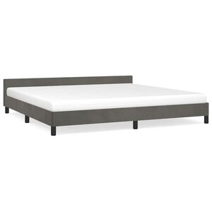 vidaXL Bettgestell ohne Matratze Dunkelgrau 200x200 cm Samt