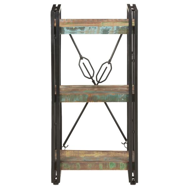 vidaXL Bücherregal 3 Fächer 40x30x80 cm Altholz Massiv