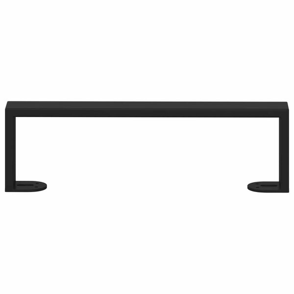 vidaXL M&ouml;belbeine 12 pcs Schwarz 34,1 x 4 x 10 mm Eisen