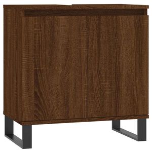 vidaXL Badschrank Braun Eichen-Optik 58x33x60 cm Holzwerkstoff