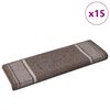 vidaXL Selbstklebende Treppenschoner 15 pcs Braun 65 x 21 x 4 cm