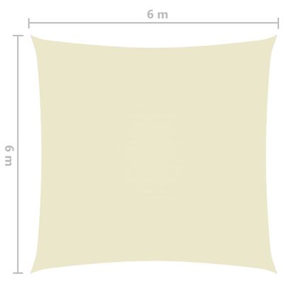 vidaXL Sonnensegel Oxford-Gewebe Quadratisch 6x6 m Creme