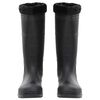 vidaXL Gummistiefel mit Herausnehmbarem Innenfutter Schwarz Gr. 44 PVC