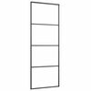 vidaXL Schiebet&uuml;r ESG-Glas und Aluminium mattiert 76x205 cm Schwarz