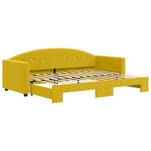 vidaXL Tagesbett Ausziehbar Gelb 80x200 cm Samt