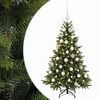 vidaXL K&uuml;nstlicher Weihnachtsbaum mit Weihnachtskugel 120 cm 150 LEDs