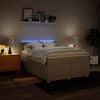 vidaXL Boxspringbett mit Matratze Creme 140x190 cm Stoff