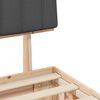 vidaXL Bettgestell mit gepolstertem Kopfteil Dunkelgrau 140 x 200 cm
