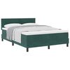 vidaXL Boxspringbett mit Matratze Dunkelgr&uuml;n 160 x 200 cm Samt