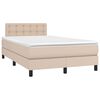 vidaXL Boxspringbett Matratze Cappuccino-Braun 120x200cm Kunstleder