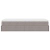 vidaXL Ottoman-Bett mit Matratze Taupe 90x190 cm Stoff