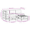 vidaXL 5-tlg. Garten-Lounge-Set mit Kissen Massivholz