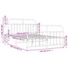 vidaXL Bettgestell mit Kopf- und Fu&szlig;teil Metall Wei&szlig; 140x200 cm