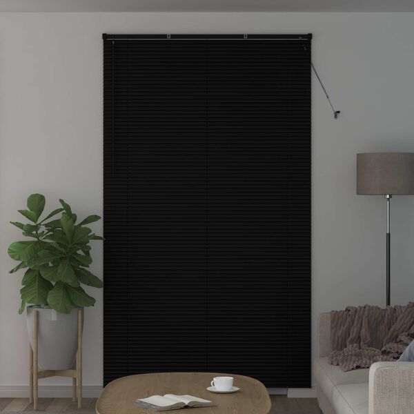 vidaXL Venetianer Jalousie Verstellbar Schwarz 213 x 140 cm PVC
