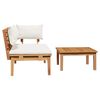 vidaXL Gartenbank 2 pcs Braun Massivholz Teak