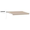 vidaXL Elektrische ausziehbare Markise Beige und Wei&szlig; 3,5 x 2,5 m