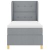 vidaXL Boxspringbett mit Matratze Hellgrau 190 x 90 cm Stoff