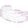 vidaXL Boxspringbett mit Matratze Dunkelgrau 100 x 200 cm Stoff