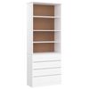 vidaXL B&uuml;cherregal mit Schubladen ALTA Wei&szlig; 77x35x186,5 cm Kiefernholz