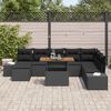 vidaXL Garten Essgruppe mit Kissen 9 pcs Schwarz und Braun