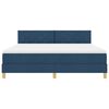 vidaXL Boxspringbett mit Matratze mit Kopfteil Blau 180 x 200 cm Stoff