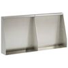 vidaXL St&uuml;tzmauer 2 stk. 40 x 12 x 50 cm Edelstahl Silber