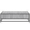 vidaXL Couchtisch Grau Sonoma 100x100x30 cm Holzwerkstoff und Metall