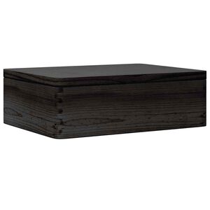 vidaXL Holzkiste mit Deckel Schwarz 40x30x13 cm Massivholz Kiefer