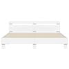 vidaXL Bettgestell mit Kopfteil und LED-Beleuchtung Wei&szlig; 200x200 cm