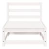 vidaXL 3-tlg. Garten-Lounge-Set Weiß Kiefer Massivholz
