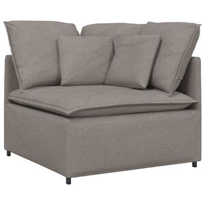 vidaXL Modulares Sofa Eckmodul mit Kissen Taupe 100 cm
