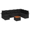 vidaXL Garten-Sofa-Set 9 pcs Schwarz Poly Rattan