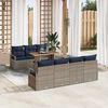 vidaXL Garten-Sofa-Set mit Kissen mit Kissen 8 pcs Grau und Blau