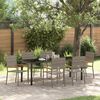 vidaXL Garten Essgruppe mit Kissen 7 pcs Grau Poly-Rattan