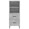 vidaXL Highboard Betongrau 34,5x34x180 cm Holzwerkstoff