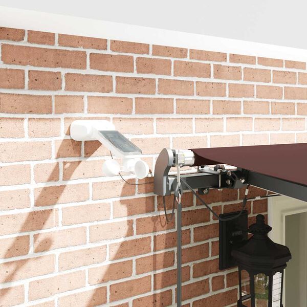 vidaXL Markise Automatisch mit LEDs Braun 600x300 cm