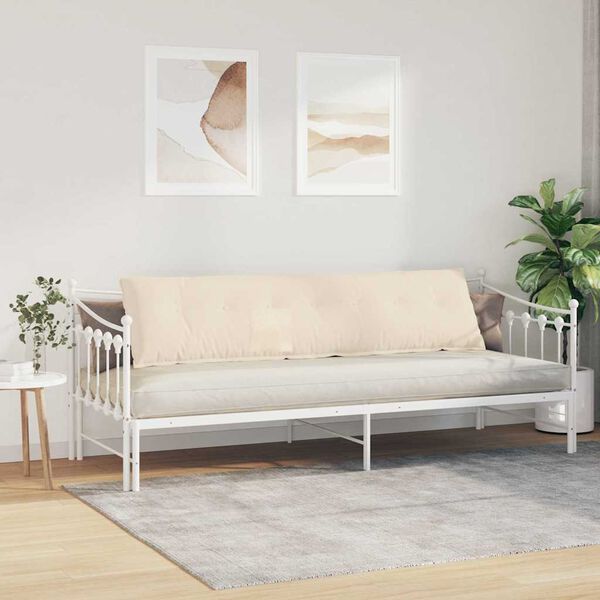 vidaXL R&uuml;ckenkissen Beige 200 x 50 cm Mikrofaserstoff