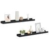 vidaXL Bilderleisten 2 Stk. Schwarz 60x9x3 cm MDF