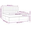 vidaXL Boxspringbett mit Matratze Hellgrau 180x200 cm Stoff