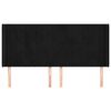 vidaXL Kopfteil mit Ohren Schwarz 203x16x118/128 cm Samt