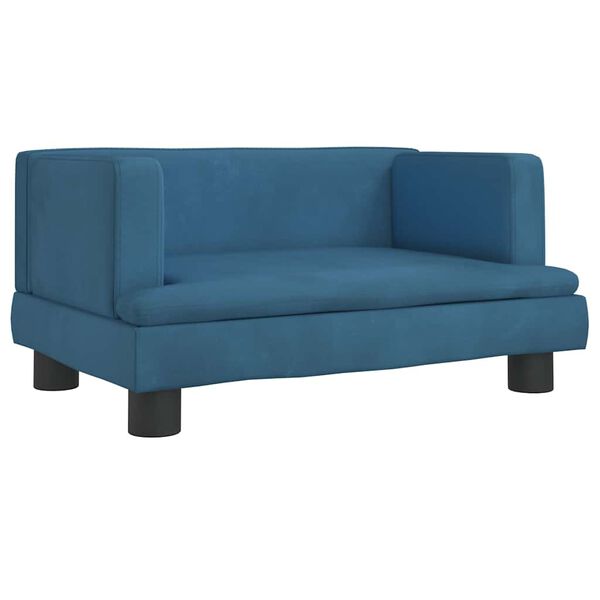 vidaXL Hundebett Blau 60x40x30 cm Samt