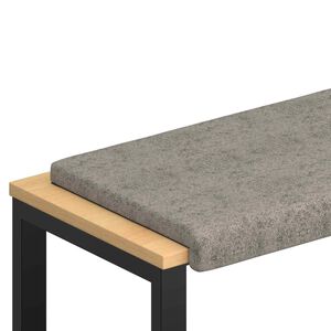 vidaXL Bankkissen Kunstwildleder Hellgrau Tiefe 35 cm