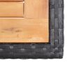 vidaXL 17-tlg. Garten-Essgruppe mit Auflagen Poly Rattan Schwarz
