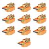 vidaXL Ratschen-Spanngurte 10 Stk. 2 Tonnen 8m&times;50mm Orange
