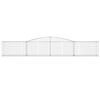 vidaXL Gabionen mit Hochbogen 7 Stk. 400x50x60/80cm Verzinktes Eisen