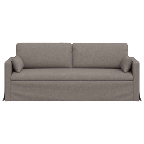 vidaXL Sofa 180cm Taupe Metall