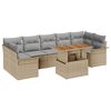 vidaXL Garten-Sofa-Set mit Speicher 8 pcs Beige Poly Rattan