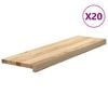 vidaXL Treppenstufen 20 Stk. Unbehandelt 90x30x2 cm Massivholz Eiche