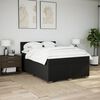 vidaXL Boxspringbett mit Matratze Schwarz 160x200 cm Stoff