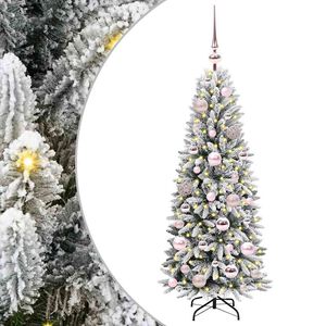 vidaXL K&uuml;nstlicher Weihnachtsbaum mit 150 LEDs mit St&auml;nder Wei&szlig; 120 cm